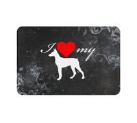 J'adore Mon Doberman Paillasson D'Entree Doux Tapis De Douche Durable Paillasson Intérieur pour Extérieur Chambre Cuisine 40X60Cm