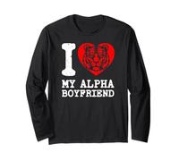 J'adore mon petit ami Alpha. J'aime mon petit ami Alpha Manche Longue