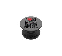 J'adore Mon Petit frère - Cœur - Drôle - Famille - Frères PopSockets PopGrip Adhésif