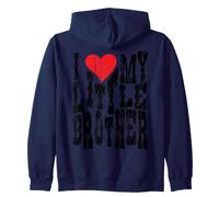 J'adore Mon Petit frère - Cœur - Drôle - Famille - Frères Sweat à Capuche
