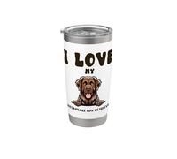 J'adore mon retriever de la baie de Chesapeake Gobelet isotherme en acier inoxydable double paroi