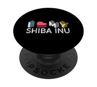 J'adore Mon Shiba Inu PopSockets PopGrip Adhésif