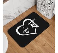 J'adore Mon Technicien De Ligne Paillasson Intérieur Antidérapant Paillasson D'Entree Absorbant Tapis De Douche pour Chambre Extérieur Porte 40X60Cm