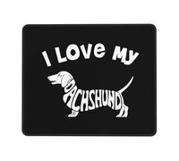 J'adore Mon Teckel Mouse Pad Confort Mousepad Petit Tapis De Souris Gaming pour Travail Ordinateur Bureau 25X30Cm