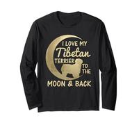 J'adore Mon Terrier tibétain jusqu'à la Lune et Vice-Versa Manche Longue