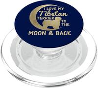 J'adore Mon Terrier tibétain jusqu'à la Lune et Vice-Versa PopSockets PopGrip pour MagSafe