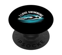 J'adore nager, Aquatic Passion Expression PopSockets PopGrip Adhésif