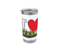J'adore Narrowboats Gobelet isotherme en acier inoxydable double paroi
