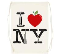 J'adore New York Creative Sac De Sport En Coton Beige Cotton Beige Training Bag Gym Sack