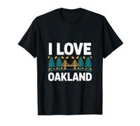 J'adore Oakland Trees Bridge T-Shirt Graphique avec Valeur