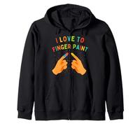 J'adore Peindre au Doigt, Je peins de la même Famille Sweat à Capuche