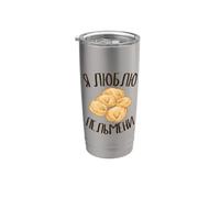J'adore Pelmeni sacs de pâte Russe nourriture de Russie Gobelet isotherme en acier inoxydable double paroi