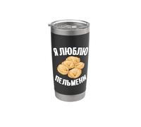 J'adore Pelmeni sacs de pâte Russe nourriture de Russie Gobelet isotherme en acier inoxydable double paroi