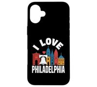 J'adore Philadelphia Liberty Bell Skyline Coque pour iPhone 16 Plus