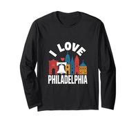 J'adore Philadelphia Liberty Bell Skyline Manche Longue