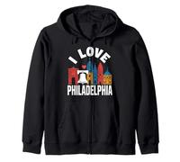 J'adore Philadelphia Liberty Bell Skyline Sweat à Capuche