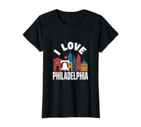 J'adore Philadelphia Liberty Bell Skyline T-Shirt Graphique avec Valeur
