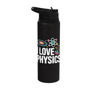 J'adore Physics Atom Galaxy Science Fun Stainless Steel Insulated Water Bottle