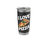 J'adore Pizza Slice Pepperoni Passion Gobelet isotherme en acier inoxydable double paroi