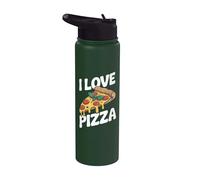 J'adore Pizza Slice Pepperoni Passion Stainless Steel Insulated Water Bottle