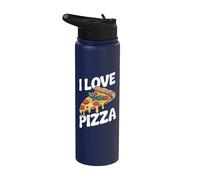 J'adore Pizza Slice Pepperoni Passion Stainless Steel Insulated Water Bottle