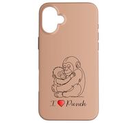 J'adore Punch, Le Petit Singe Japonais Solitaire Coque pour iPhone 16 Plus