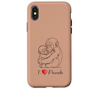J'adore Punch, Le Petit Singe Japonais Solitaire Coque pour iPhone X/XS