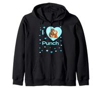 J'adore Punch Sad Baby Singe Hearts Sweat à Capuche
