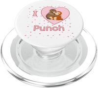 J'adore Punch The Baby Monkey Hearts PopSockets PopGrip pour MagSafe