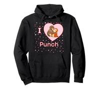 J'adore Punch The Baby Monkey Hearts Sweat à Capuche