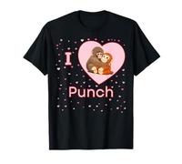 J'adore Punch The Baby Monkey Hearts T-Shirt