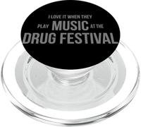 J'adore Quand Ils Jouent de la Musique au Drug Festival PopSockets PopGrip pour MagSafe