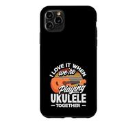 J'adore Quand Nous jouons du ukulélé Ensemble Retro Sun Coque pour iPhone 11 Pro Max
