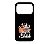 J'adore Quand Nous jouons du ukulélé Ensemble Retro Sun Coque pour iPhone 17 Pro