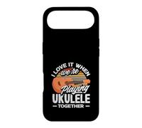J'adore Quand Nous jouons du ukulélé Ensemble Retro Sun Coque pour iPhone Air