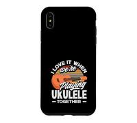 J'adore Quand Nous jouons du ukulélé Ensemble Retro Sun Coque pour iPhone XS Max