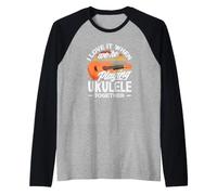 J'adore Quand Nous jouons du ukulélé Ensemble Retro Sun Manche Raglan