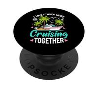 J'adore Quand Nous naviguons Ensemble, en Couple, Entre Amis, en Famille PopSockets PopGrip Adhésif