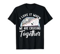 J'adore Quand Nous naviguons Ensemble Navire de croisière T-Shirt Graphique avec Valeur, Homme, Noir, L