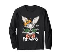 J'adore quand tu m'appelles Big Hoppa Bunny Crown pour le jour de Pâques Manche Longue