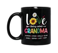 J'Adore Qu'On M'Appelle Grand-Mère Mug Céramique Tasse À Thé Durable Tasse À Café Cadeau Mignon Pour Bureau Collègue Pâques 330ml