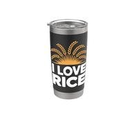 J'adore Rice Grain Farmers Vintage Gobelet isotherme en acier inoxydable double paroi