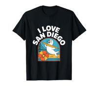 J'adore San Diego Seal Surfing Flower Fun T-Shirt Graphique avec Valeur