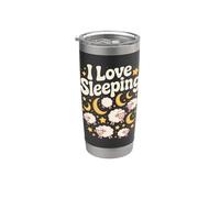 J'adore Sleeping Sheep Moon Stars Cozy Gobelet isotherme en acier inoxydable double paroi