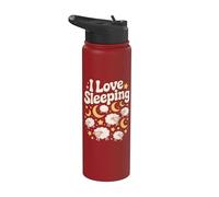 J'adore Sleeping Sheep Moon Stars Cozy Stainless Steel Insulated Water Bottle