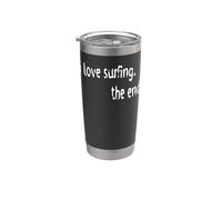 J'adore surfer jusqu'au bout Gobelet isotherme en acier inoxydable double paroi