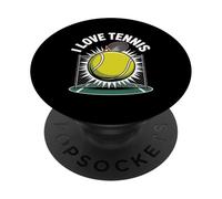 J'adore Tennis Passion Court Fun PopSockets PopGrip Adhésif