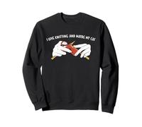 J'adore Tricoter et Peut-être Que Mon Chat Tricote Sweatshirt