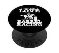 J'adore Vraiment Barrel Racing, Une Course de Barrel Amusante pour Femmes PopSockets PopGrip Adhésif