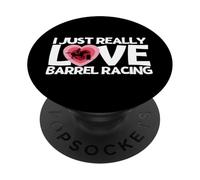 J'adore Vraiment Barrel Racing, Une Course de Barrel Amusante pour Femmes PopSockets PopGrip Adhésif